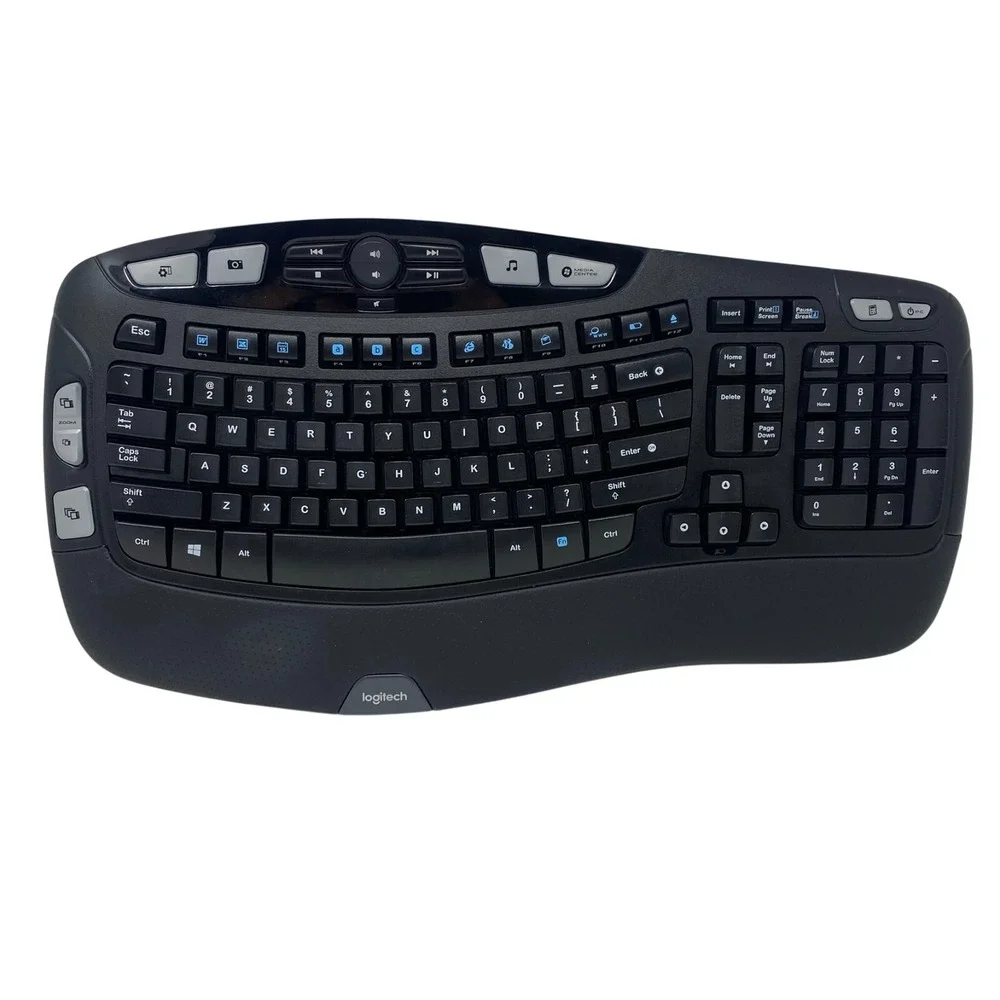 Logitech K350‎ Comfort Wave Wireless Keyboard No Dongle Keyboard - Tested Works!